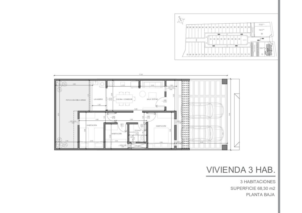Yvyra Casas — צ׳אלה F · 68.30 מ״ר · 3 חדרי שינה