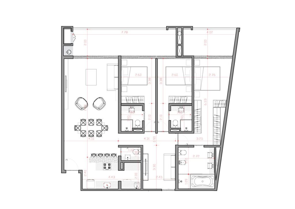 Flats Las Mercedes — 3 חדרי שינה · 152.60 מ״ר