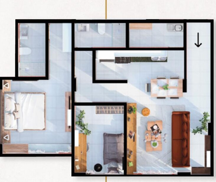 Yvyra Edificio — דירה 2 · 2 חדרי שינה · 75.8 מ״ר